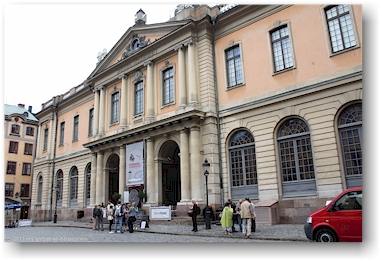 svenska akademien (schwedische akademie) in der altstadt gamla stan in stockholm, SE