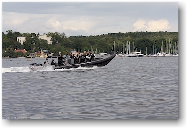 schnellboot auf dem stroemmen in stockholm, SE