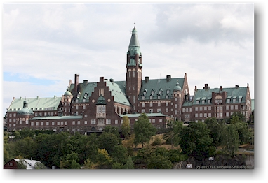 altersresidenz danvikshem ueber dem eingang zum hafen von stockholm, SE