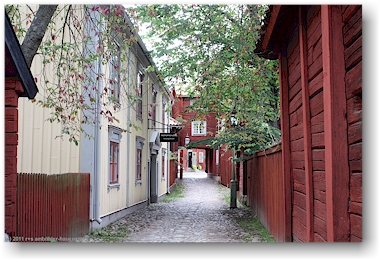 gasse im freilichtmuseum gamla linkoeping, SE