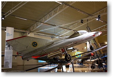 Saab 210 Lilldraken im flygvapenmuseum (luftwaffenmuseum) bei linkoeping, SE