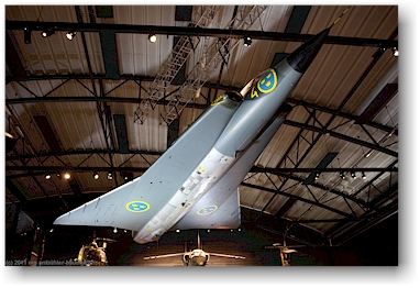 Saab 35 Draken im flygvapenmuseum (luftwaffenmuseum) bei linkoeping, SE