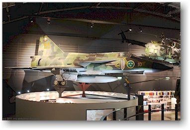 Saab 37 Viggen im flygvapenmuseum (luftwaffenmuseum) bei linkoeping, SE