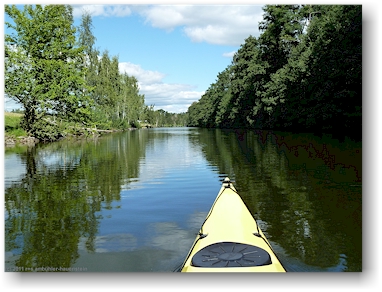 fahrt im kajak durch den kanal bei hovetrop, SE