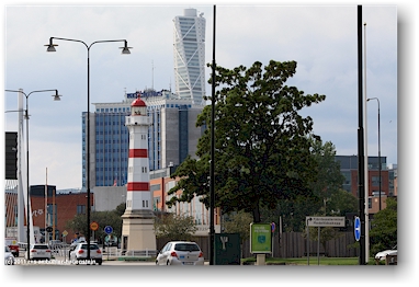 leuchtturm und turning torso in malmoe, SE