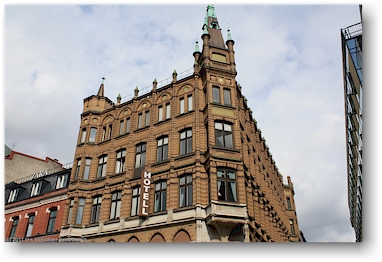 traditionelle hausfassade im stadtzentrum von malmoe, SE