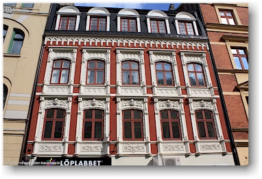 traditionelle hausfassade im stadtzentrum von malmoe, SE