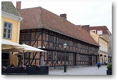 traditioneller riegelbau am lilla torg in der gamla staden (altstadt) von malmoe, SE