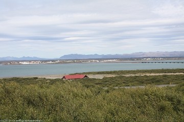 blick ueber den borgarfjoerdur auf borgarnes