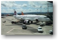 airbus der WOW air auf dem flughafen basel-mulhouse