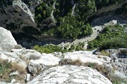 blick in den verdon aus der vogelperspektive.
