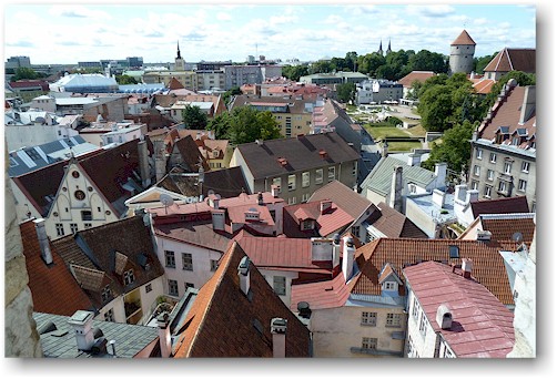 aussicht vom rathausturm in tallinn richtung suedwesten
