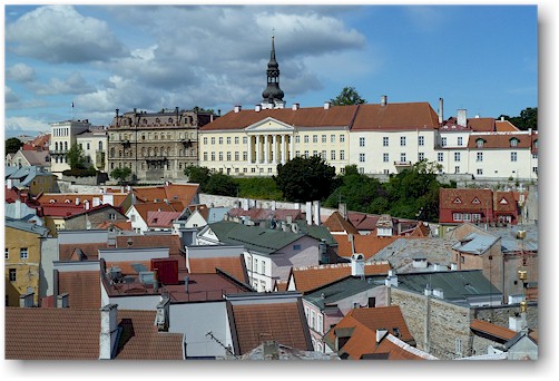 aussicht vom rathausturm in tallinn richtung nordwesten
