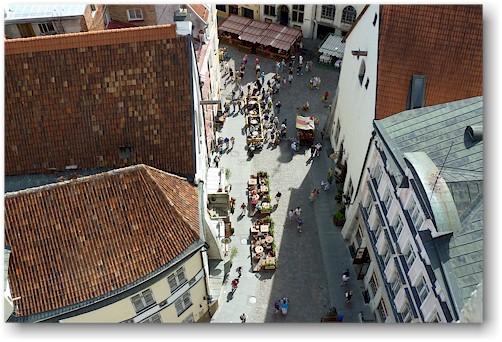 aussicht vom rathausturm in tallinn richtung suedosten