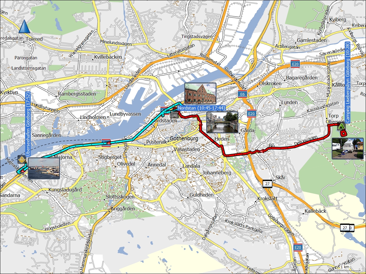 wegstrecken in goeteborg
