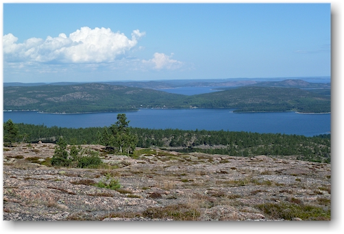 blick vom gipfel des slattdalsberget richtung naeskefjaerden im skuleskogens nationalpark