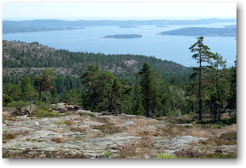 blick vom stampberget auf die kueste im skuleskogens nationalpark