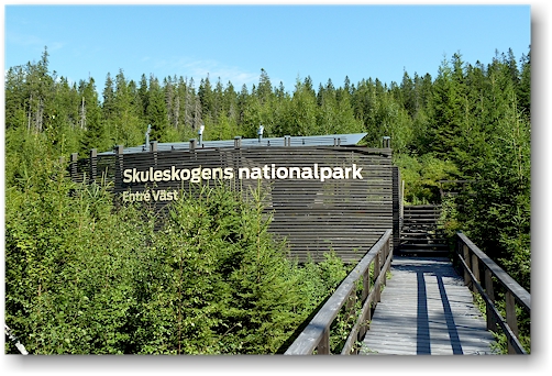 westeingang des skuleskogens nationalpark