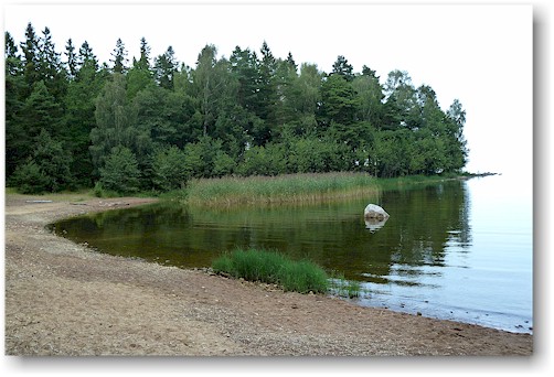 malerische bucht am vaenern im kinnekulle naturreservat bei haellekis, SE