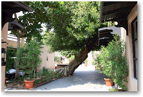 zugang zu innenhof im heritage village in dubai