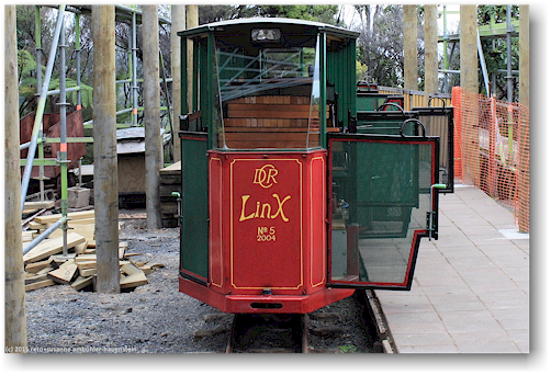 steuerwagen der driving creek railroad bei coromandel