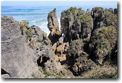 gesteinsformation bei den pancake rocks