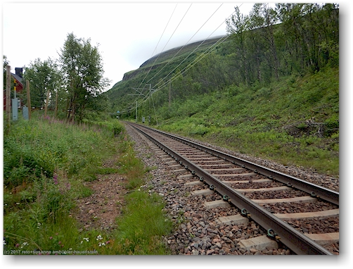bahngleis bei bjoerkliden richtung abisko (osten)