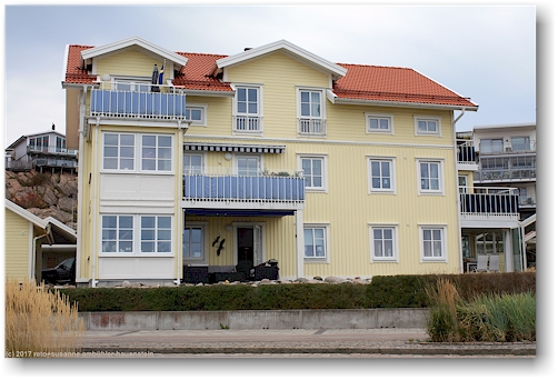 modernes wohnhaus beim norra hamnen (nordhafen) in lysekil