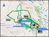 karten der wegstrecken und hoehenprofile der fahrt von kemijaervi nach pyhaetunturi, der wanderung am kultakero und der radtour zum pyhaejaervi