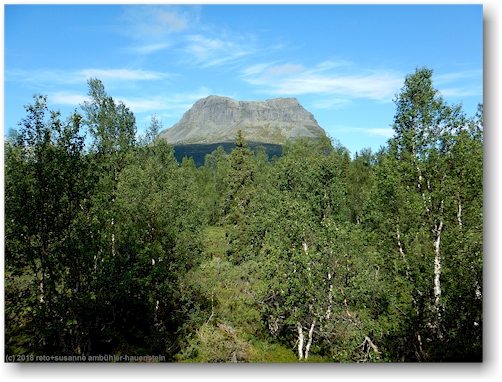 blick vom kungsleden bei laitaure auf den tjakkeli