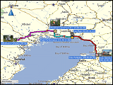 karte und hoehenprofil der fahrt von oulu via vitvattnet nach aelvsbyn sowie der fahrt mit der draisine bei vitvattnet