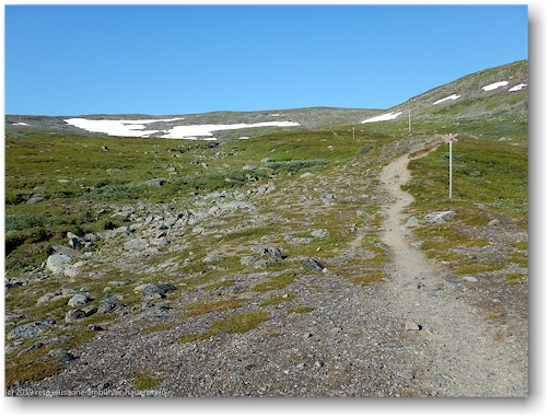 aufstieg im verlauf des kungsleden richtung lill aigert
