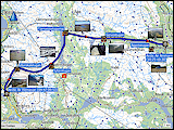 karte und hoehenprofil der wanderung von der viterskalstugan nach hemavan, karte und hoehenprofil des helikopterfluges von hemavan nach ammarnaes, sowie karte der busfahrt von ammarnaes nach sorsele