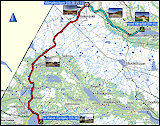 karte und hoehenprofil der fahrt von klimpfjaell nach ankarvattsliden sowie der wanderung vom vildmarksvaegen zum stuore duoranajje und zurueck