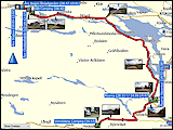 karte und hoehenprofil der fahrt vom saa camping via are zum vemdalens camping