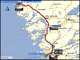 karte und hoehenprofil der fahrt von fjaellbacka nach goeteborg sowie karten der fahrten in goeteborg und der ueberfahrt mit der stena germanica von goeteborg nach kiel