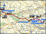 karte und hoehenprofil der fahrt vom bahnhof loerrach nach home