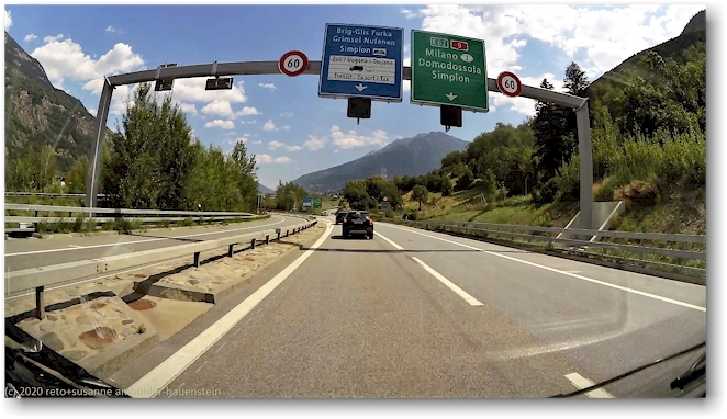 autobahn A9 verzweigung simplon/furka bei brig-gils