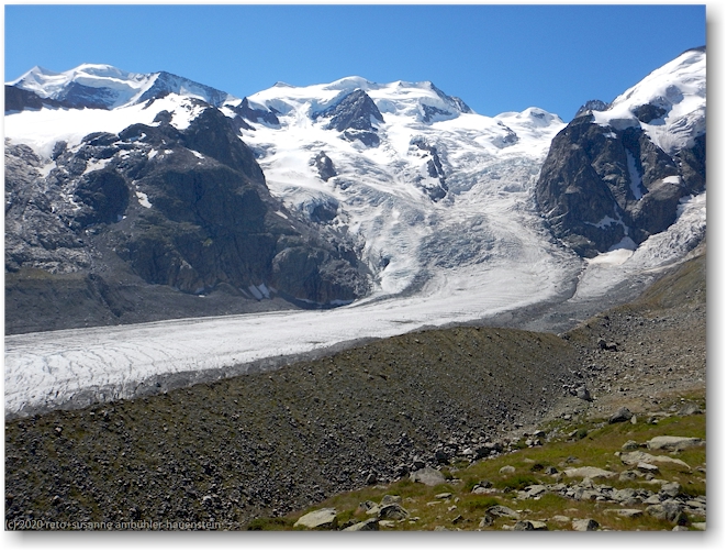 blick von der chamanna da boval auf den vadret da morteratsch