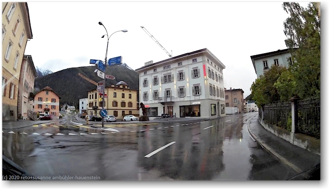 abzweigung richtung offenpass in zernez