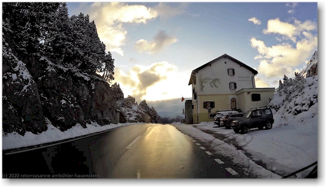 frisch verschneiter ofenpass hospitz