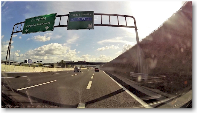 ausfahrt florenz im verlauf der A1