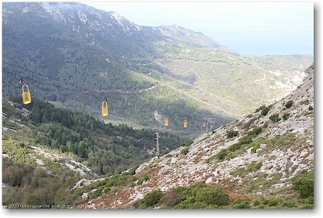 cabinovia (korbgondelnbahn) auf den monte capanne
