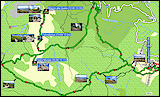 karte und hoehenprofil der fahrt vom campingplatz tallinucci in lacona nach san piero und zurueck sowie der wanderung von san piero auf den masso alla quata, zum pietra murata und zurueck nach san piero