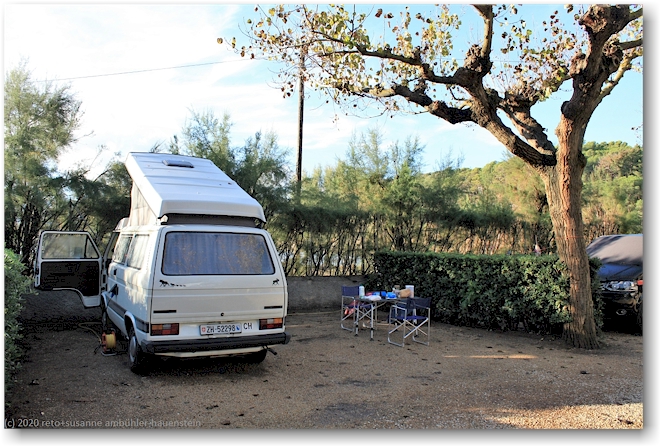 unser jogi auf dem camping arrighi bei porto azzurro