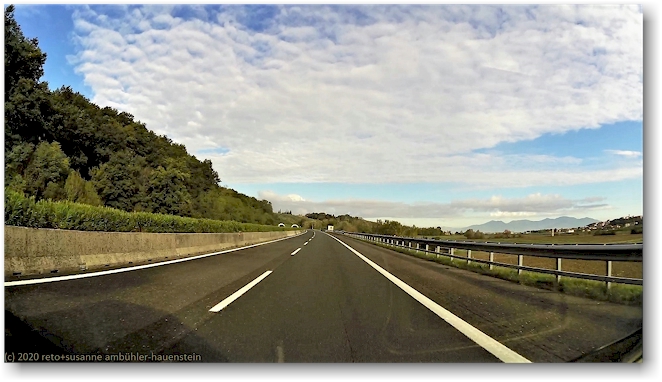unterwegs auf der A12 bei livorno