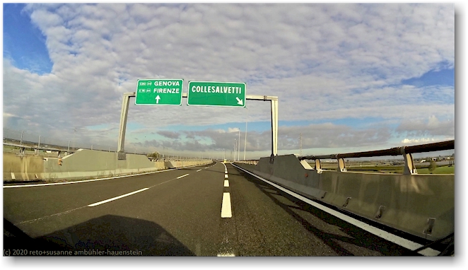 A12 ausfahrt bei livorno