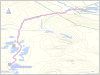 geplante route baeverholmen - bivak nahe des tiegnalis