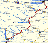 karte und hoehenprofil der fahrt von sorsele nach stroemsund sowie karte der kurzwanderung bei stroemsund