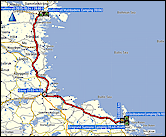 karte der fahrt von hudiksvall nach graesoe sowie karte des fussmarsches von graesoe nach oeregrund und zurueck